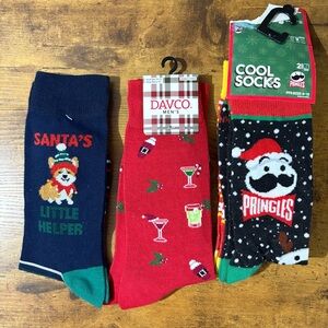 Men's Holiday Christmas Sock Lot NEW